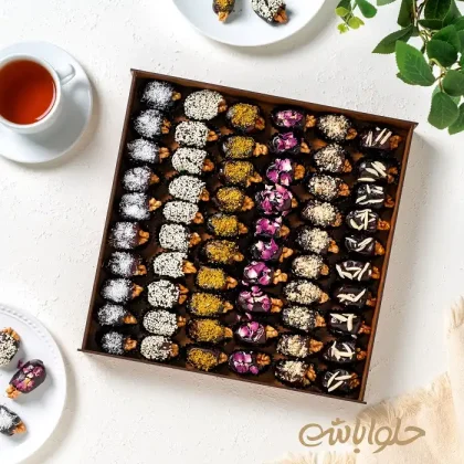 سینی خرما مغزدار آجیلی 60 عددی