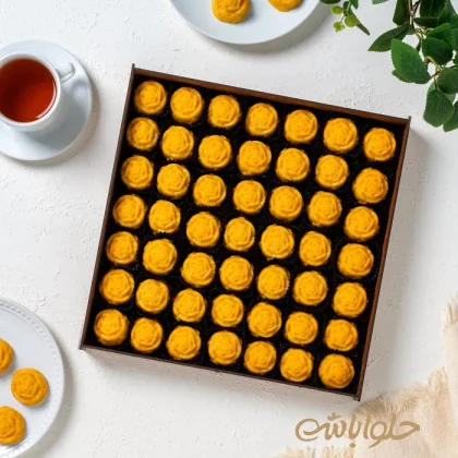 سینی ترحلوا زعفرانی کوچک